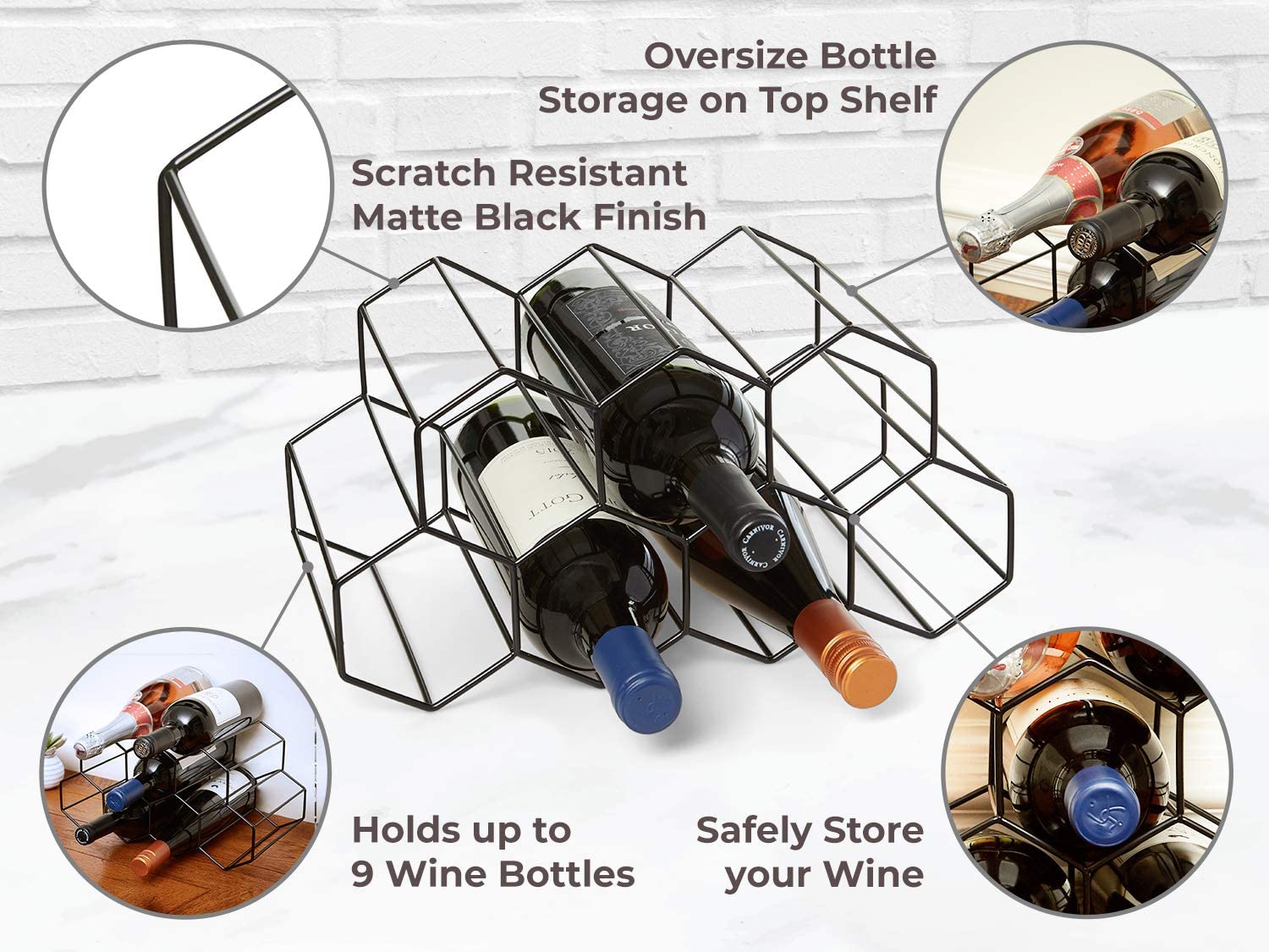 Why We Love the Countertop Wine Rack - 9 Bottle Wine Holder