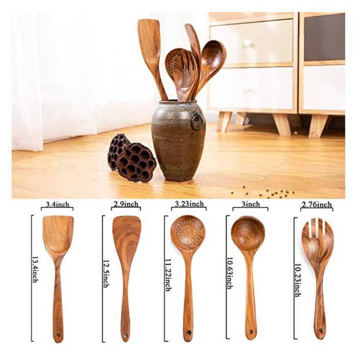 Wood Utensils Set for Cooking