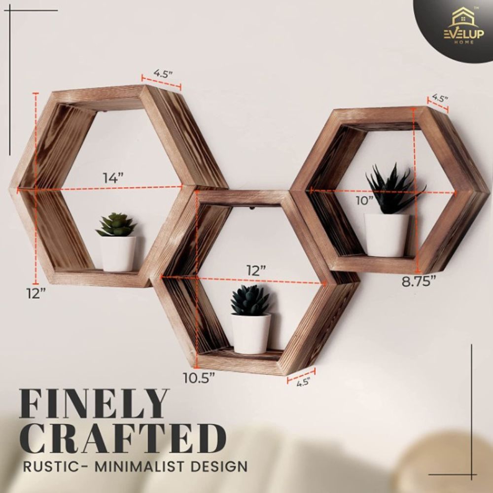 Get Organized in Style With These 5 Best Hexagon Floating Shelves