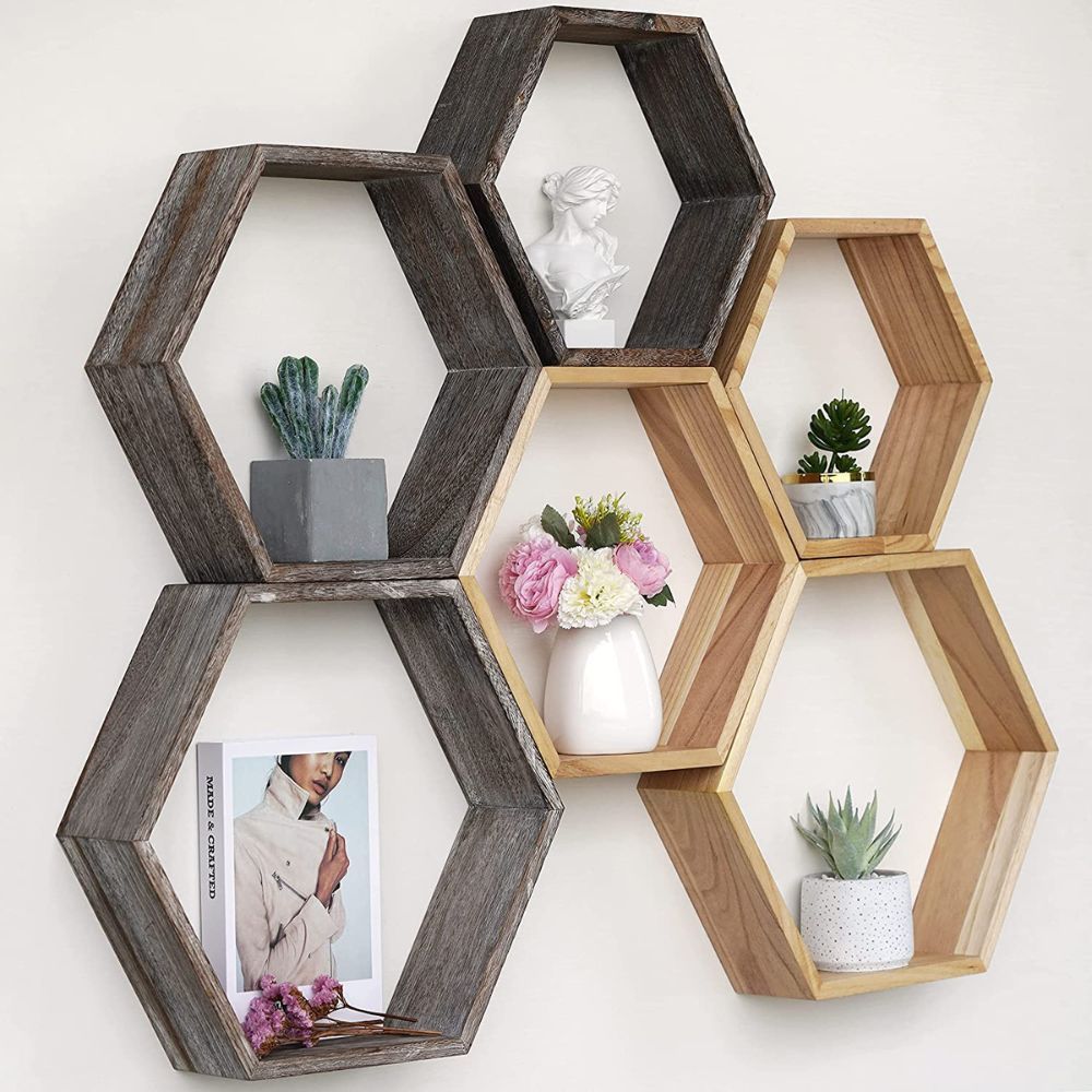 Get Organized in Style With These 5 Best Hexagon Floating Shelves